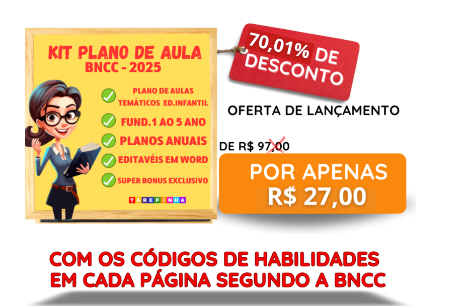 KIT PLANO DE AULA 2026 – Bruno Miranda de Sena | eBookPDF + Educação, BNCC, Praticidade