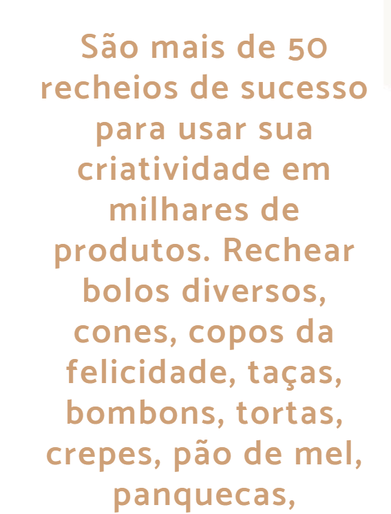 Curso Ebook +50 Recheios de Sucesso – Autora independente | Tendência: Doces lucrativos e criativos