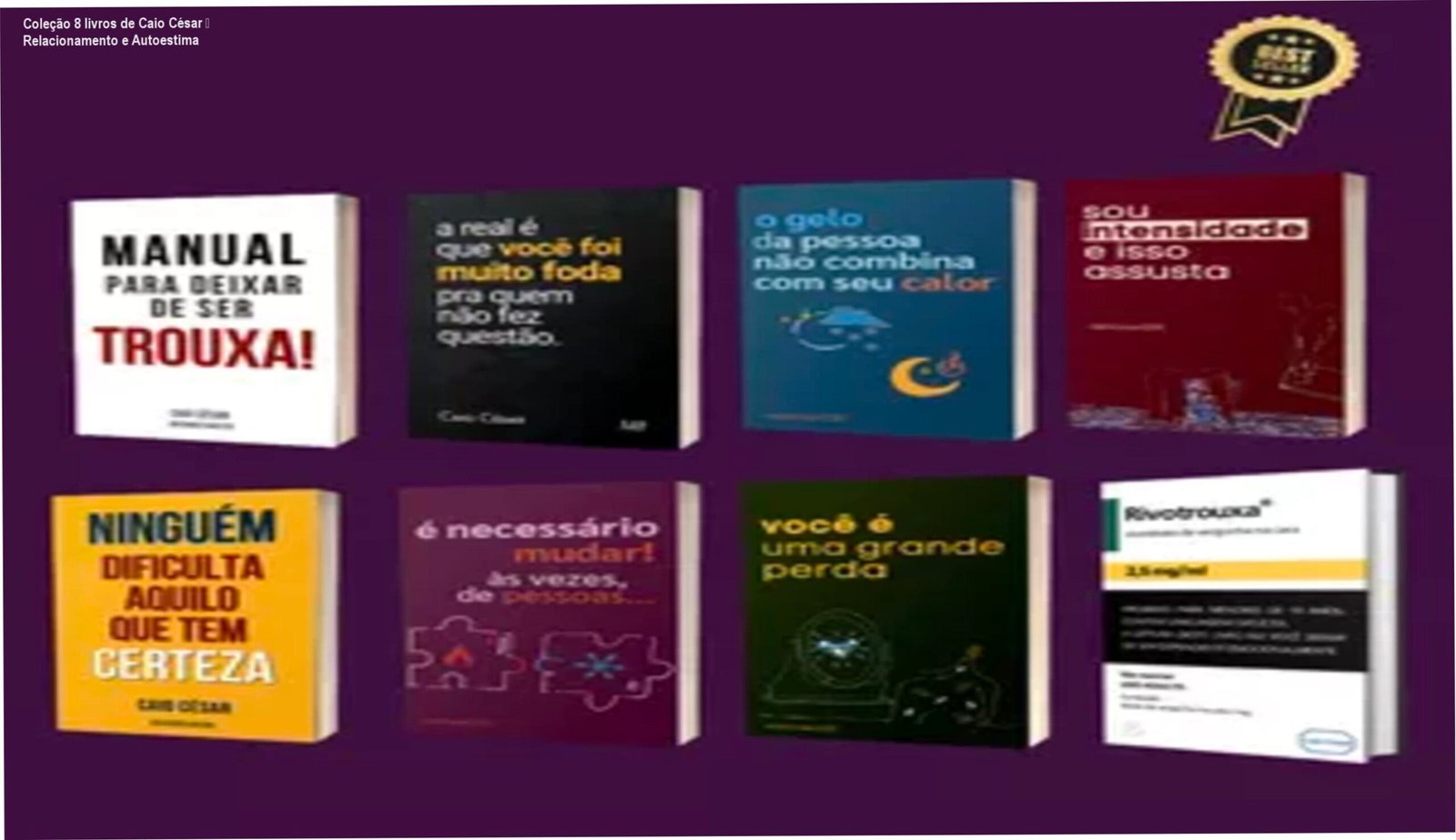 Coleção 8 livros de Caio César – Relacionamento e Autoestima