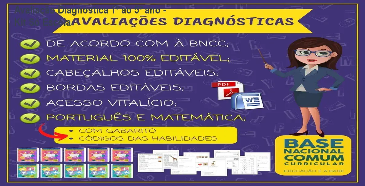 avaliacao diagnostica 1 ao 5 ano kit so escola 1