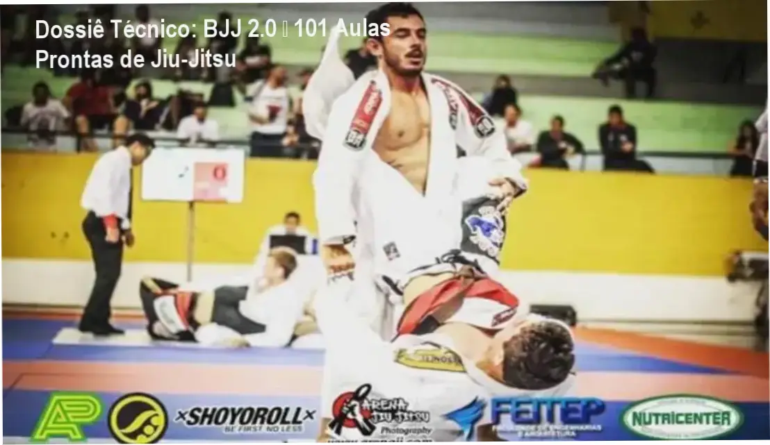 Imagem ilustrativa do curso BJJ 2.0 com 101 aulas de Jiu-Jitsu organizadas por nível