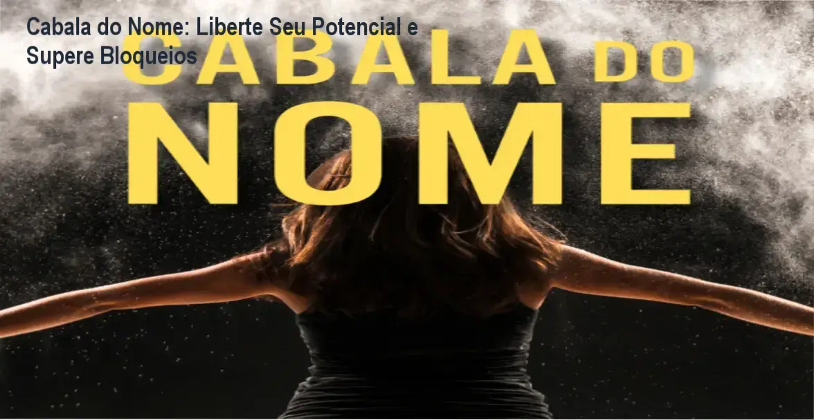 Imagem ilustrativa do curso Cabala do Nome mostrando energia vibrante ao redor de um nome escrito