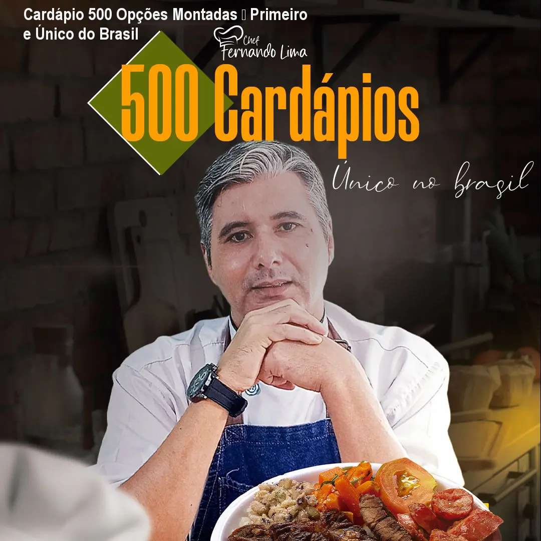 cardapio com 500 opcoes montadas completas o primeiro e unico do brasil 1