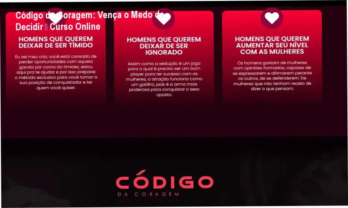 Imagem do curso Código da Coragem mostrando transformação de liderança sem medo de decisão