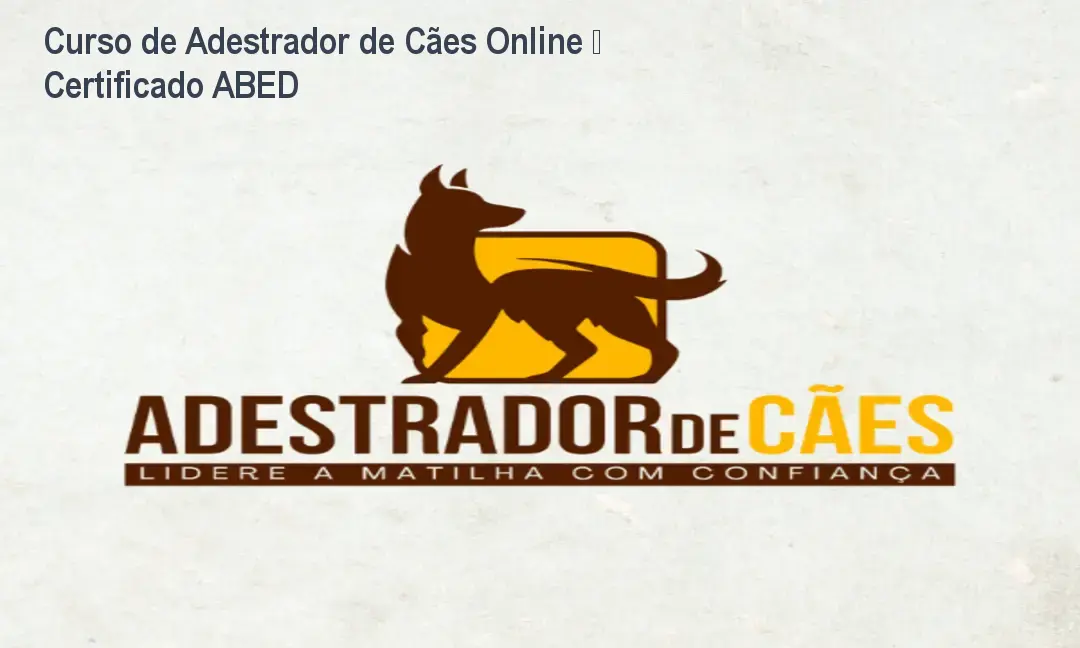curso adestrador de caes 1