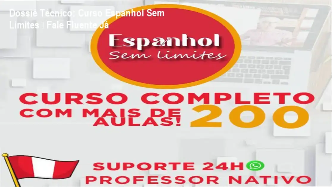 Aula ao vivo de espanhol com professor nativo do Peru, foco em conversação prática