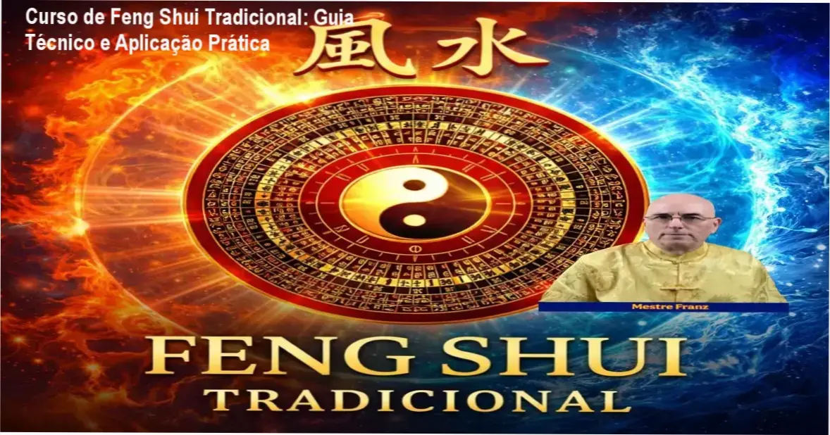 Mestre Franz ensinando princípios do Feng Shui Tradicional em aula online