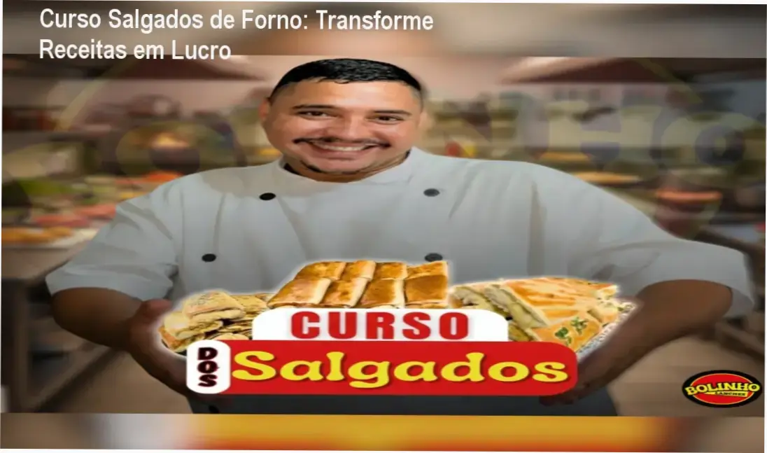 Imagem mostrando variedade de salgados de forno prontos para venda