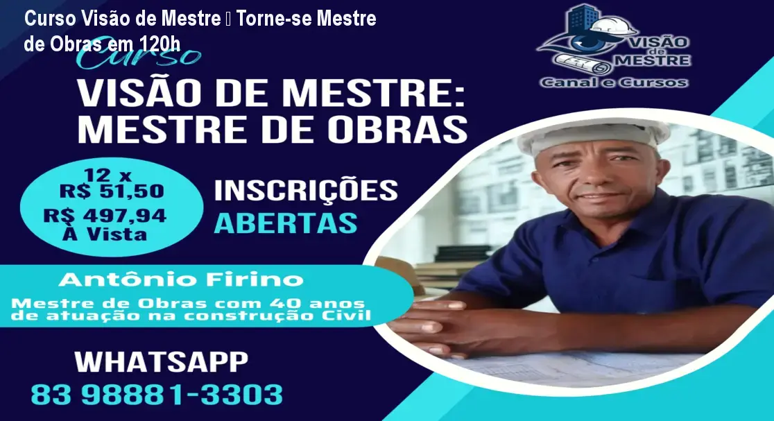 curso visao de mestre mestre de obras autorprodutor visao de mestre 1