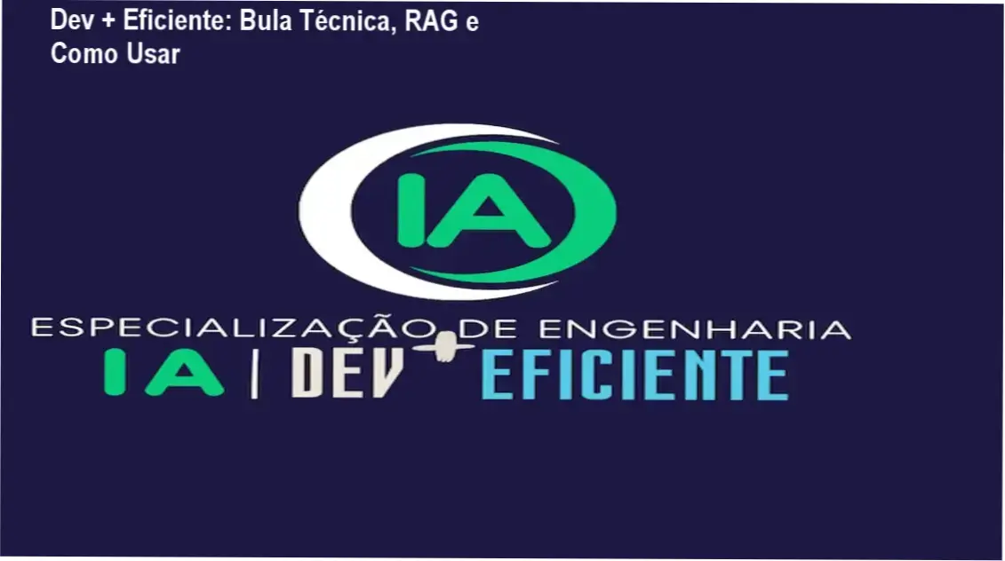 Imagem da bula do curso Dev + Eficiente mostrando módulos de RAG, agentes e workflows para desenvolvedores
