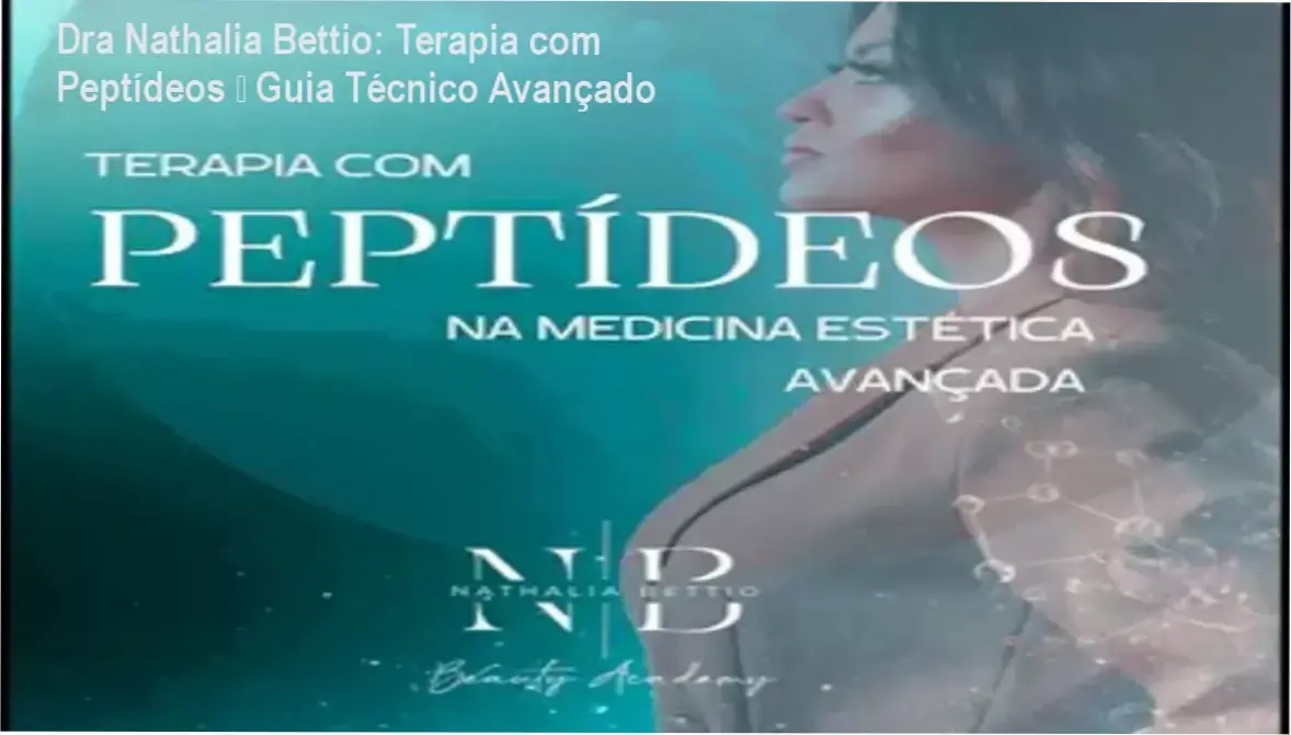 Dra Nathalia Bettio apresentando o curso avançado de terapia com peptídeos para estética