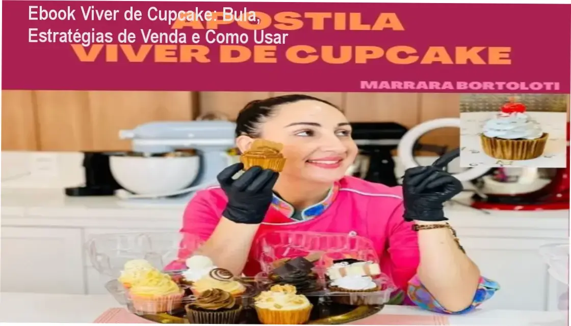 Capa do Ebook Viver de Cupcake mostrando receitas e estratégias de negócio