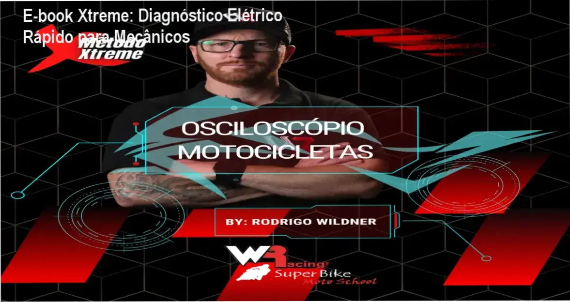 Capa do E-book Xtreme mostrando diagramas de sinais de sensores de motocicleta