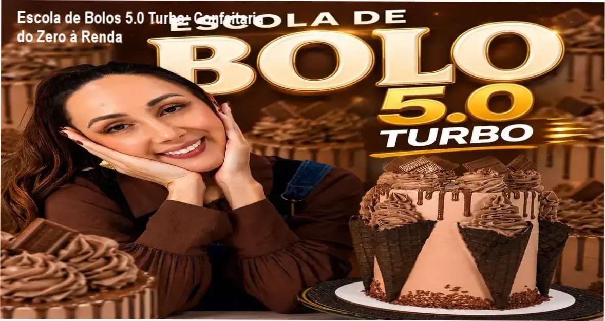 Mulher iniciando curso Escola de Bolos 5.0 Turbo, preparando bolos decorados
