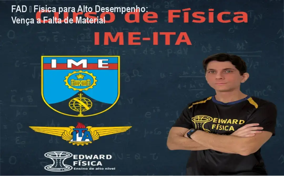 Capa do curso FAD de Caio Bianchi mostrando solução para falta de material de Física avançada