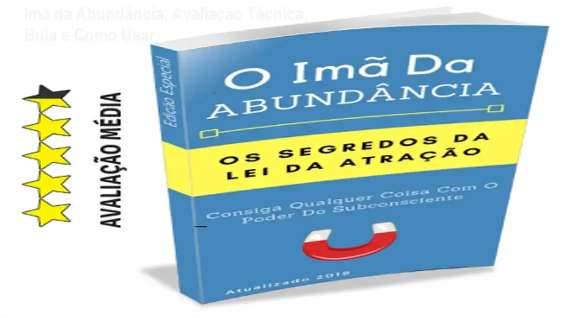 Capa do e‑book Imã da Abundância mostrando técnicas de lei da atração e reprogramação mental