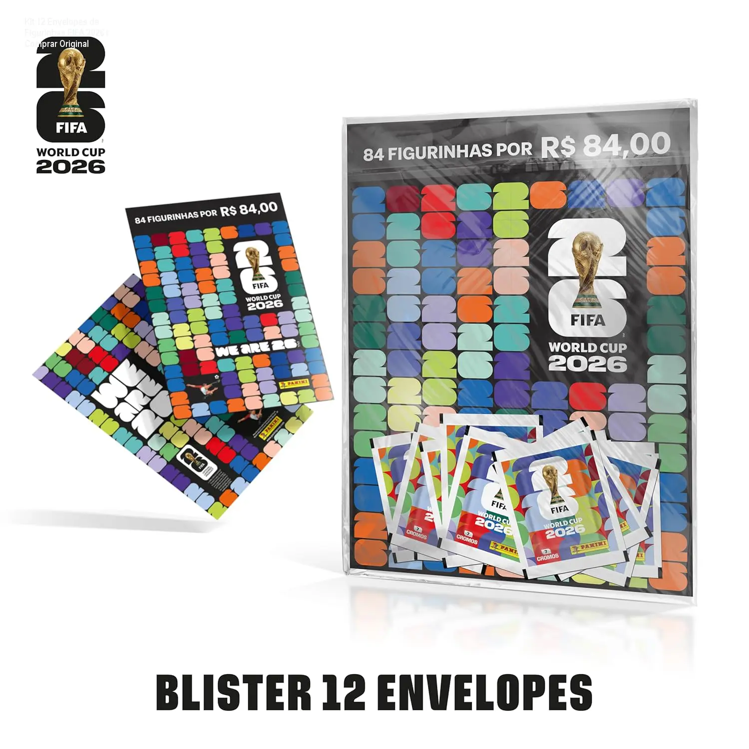 kit 12 envelopes de figurinhas da copa do mundo da fifa 2026 1
