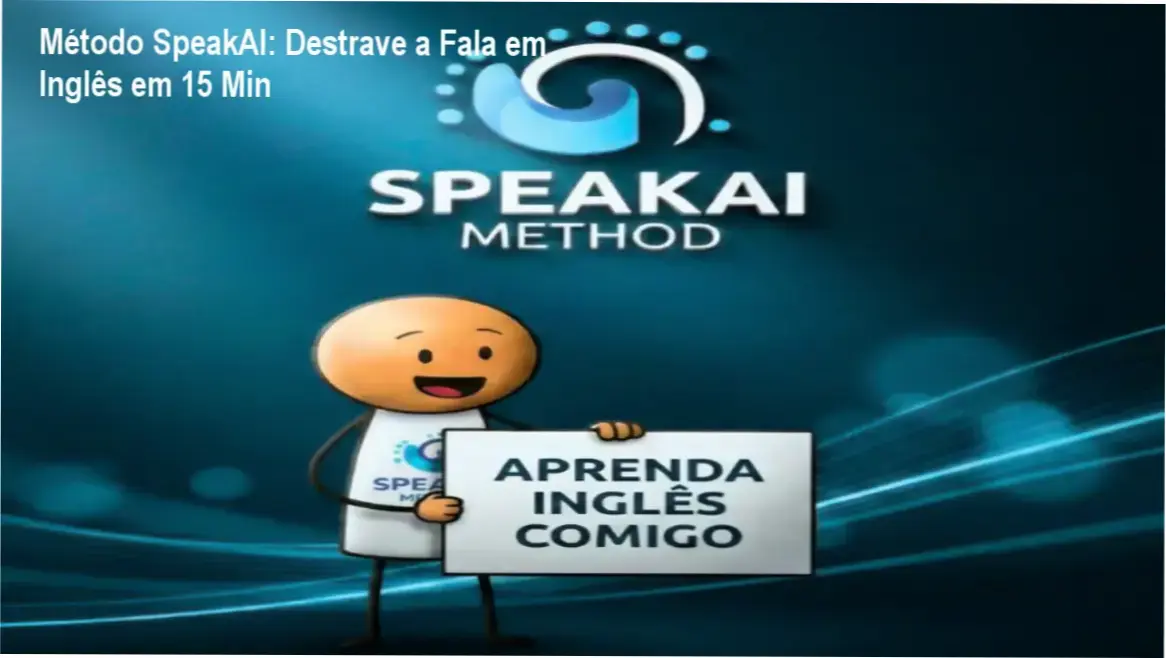 Tela do curso Método SpeakAI mostrando aula de pronúncia simplificada e frases do cotidiano