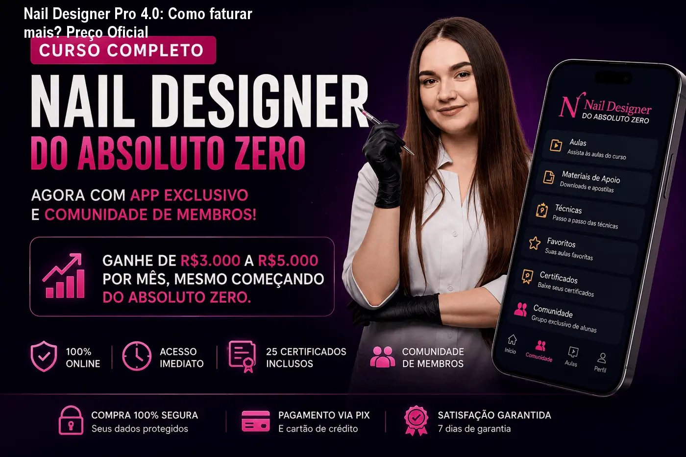nail designer pro 40 escola de unhas profissionais esmaltacao em gel molde f1 manicure e pedicure fibra de vidro spa dos pes banho de gel alongamento 1