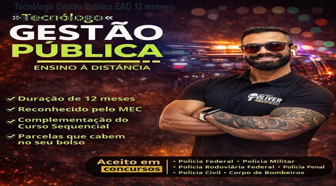 superior tecnologo de gestao publica ead em 12 meses instituto oliver autor instituto oliver 1
