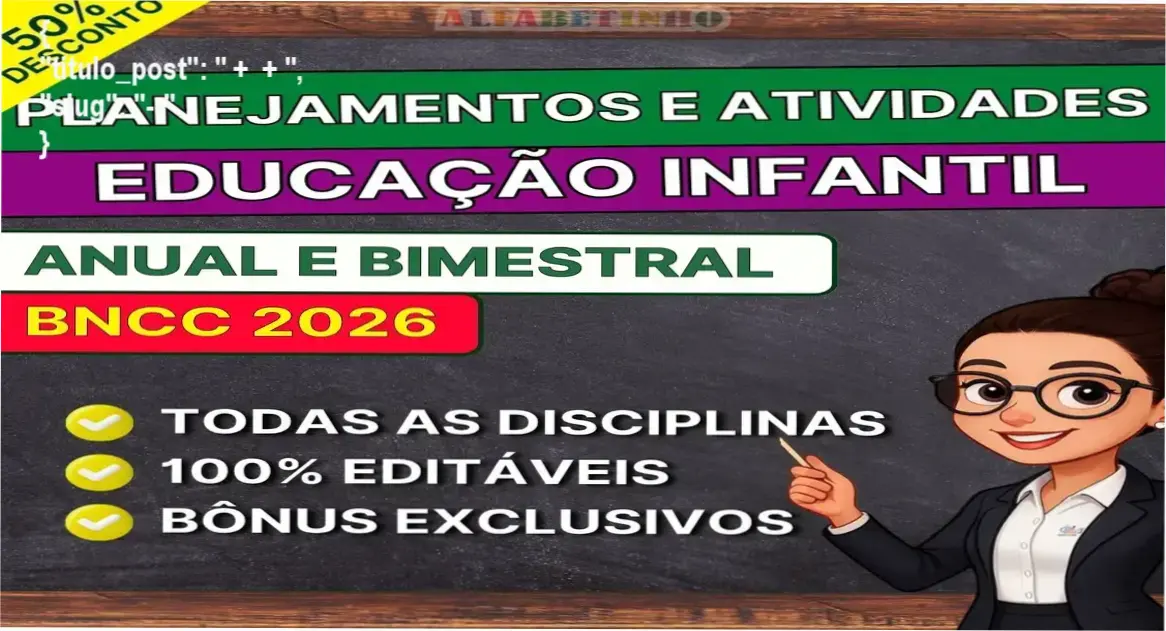 Guia explicativo sobre o produto digital "Planejamentos e Atividades 2026",