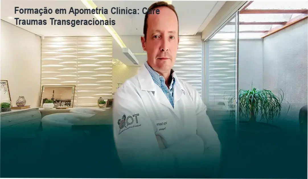 Imagem da formação em Apometria Clínica de Sergio Sinicio mostrando módulos de impulsoterapia e estudo de traumas transgeracionais