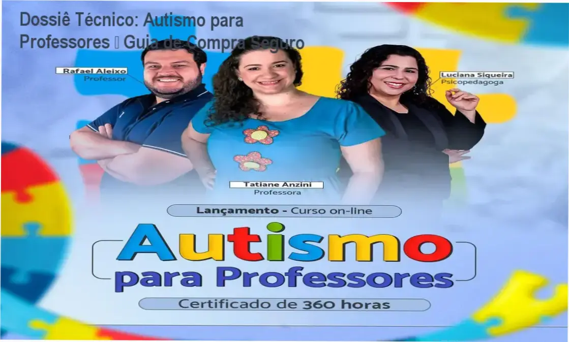 Imagem ilustrando o curso Autismo para Professores com certificado MEC e materiais de apoio