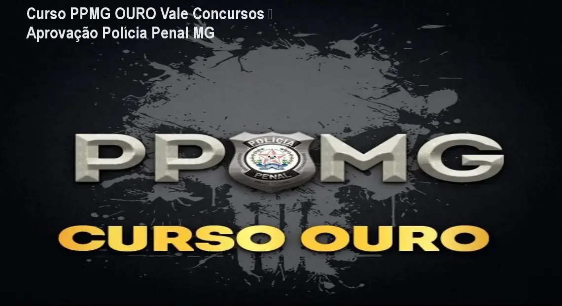 curso policia penal de minas gerais ppmg ouro 1