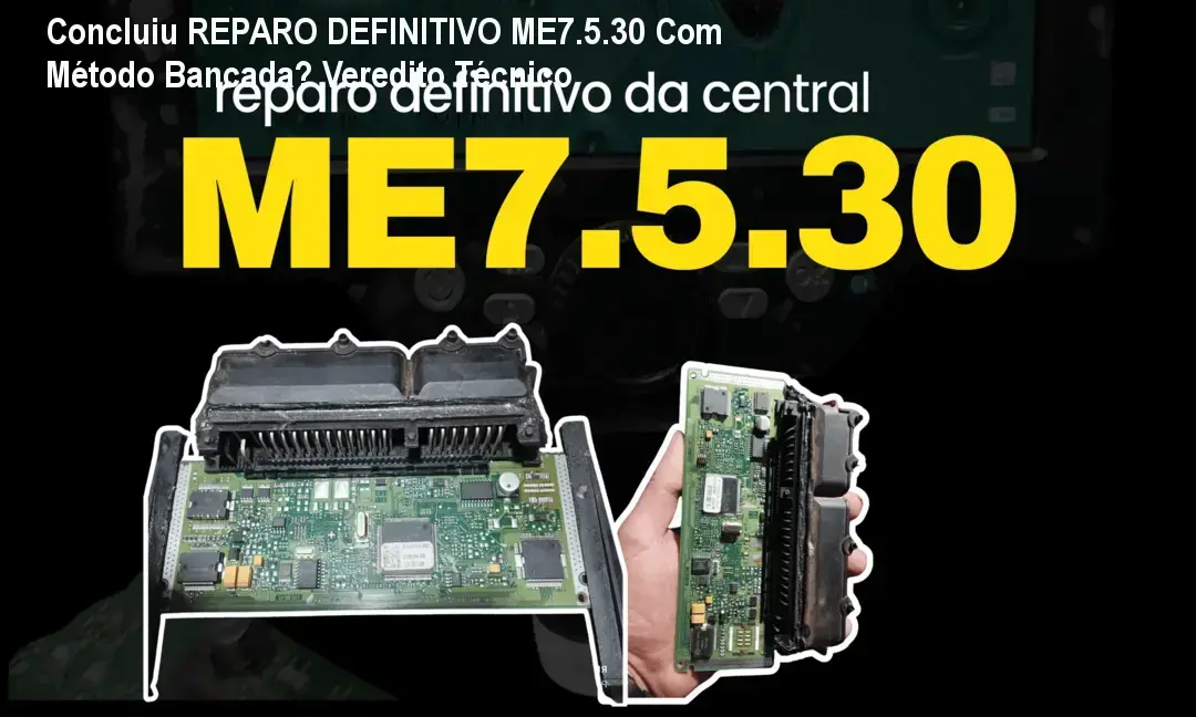 Power-On Eletrônica demonstra diagnóstico de placa ME7.5.30 com multímetro e gravadora ST10
