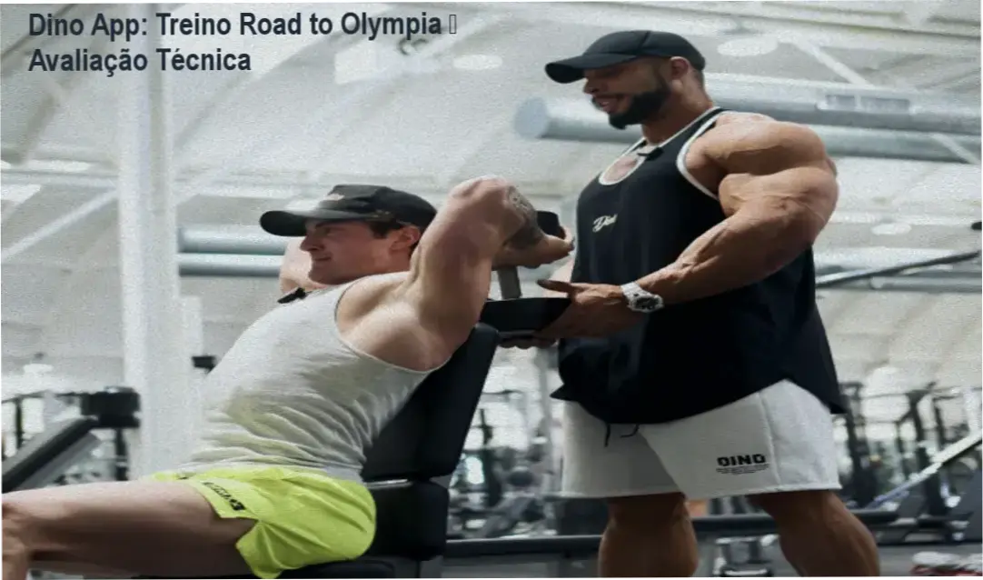 Tela do Dino App mostrando planilha de treino Road to Olympia