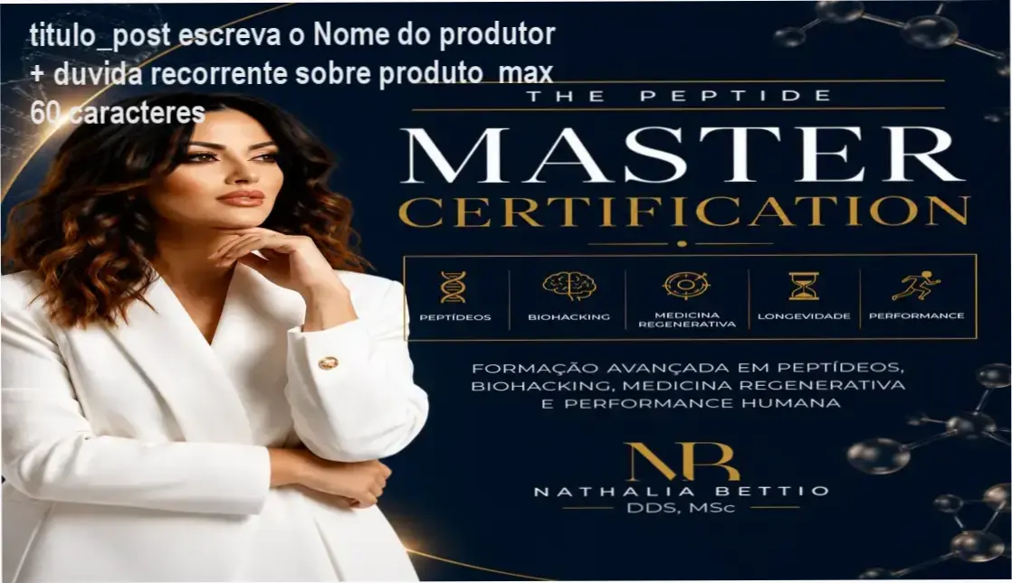 Dra. Nathalia Bettio apresentando a certificação internacional em peptídeos