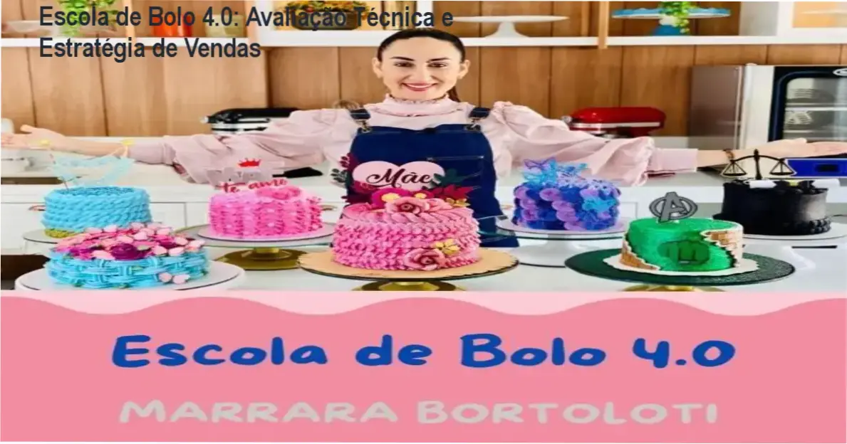 Tela do curso Escola de Bolo 4.0 mostrando aulas de confeitaria e estratégias de vendas