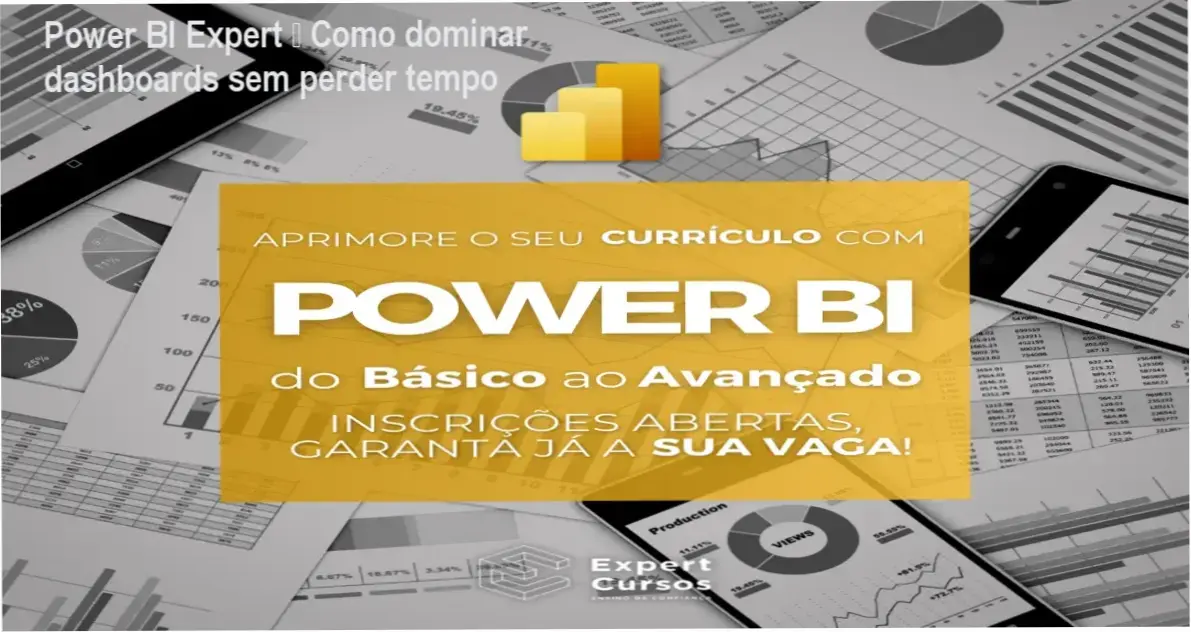 Professor Victor explicando criação de dashboards no Power BI durante o curso Expert Cursos