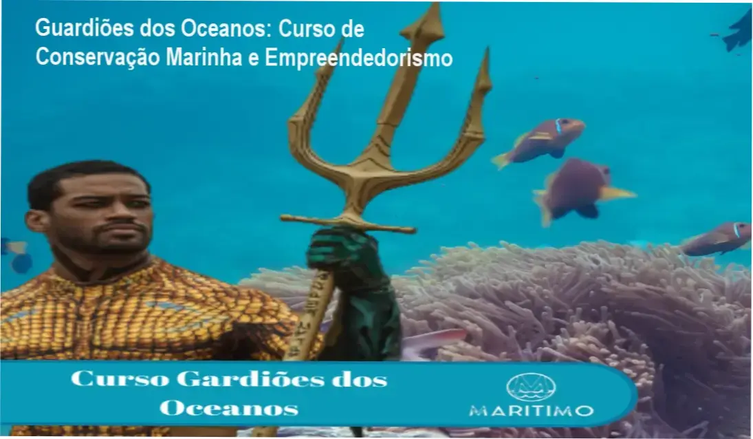 Mergulhador em ação durante projeto de conservação marinha
