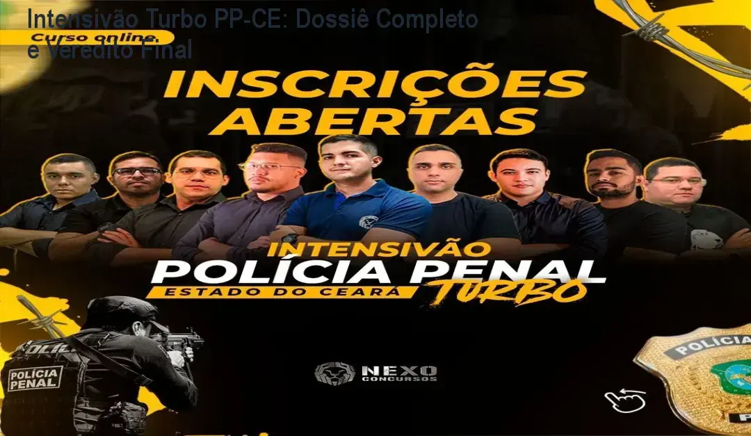 Capa do Intensivão Turbo Polícia Penal do Ceará com destaque para cronograma de metas diárias
