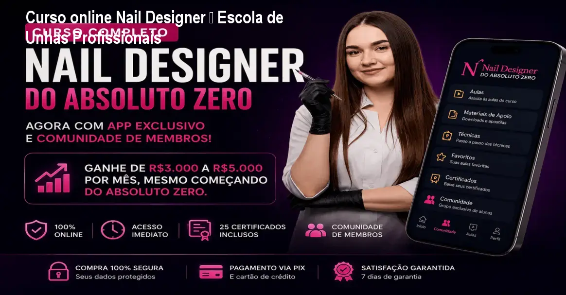 nail designer pro 40 escola de unhas profissionais esmaltacao em gel molde f1 manicure e pedicure fibra de vidro spa dos pes banho de gel alongamento 1