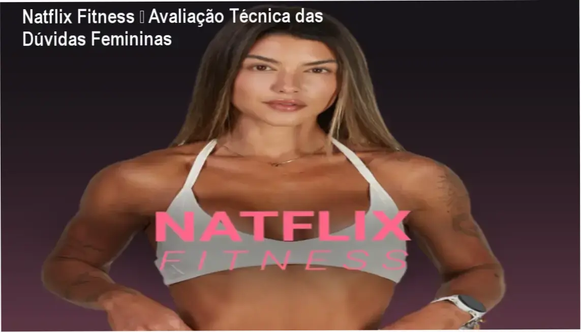 Natasha Villaschi apresentando a plataforma Natflix Fitness para mulheres