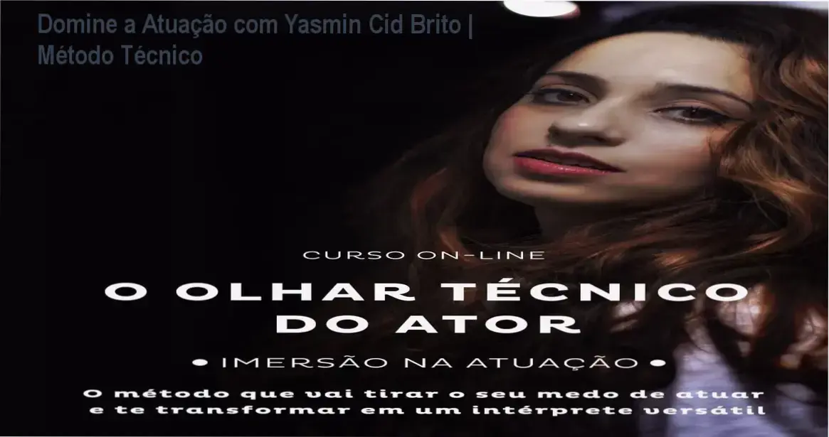 Curso de atuação online com Yasmin Cid Brito ensinando técnicas de personagens