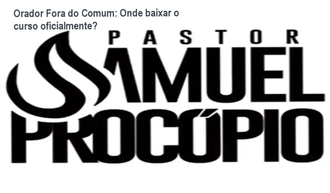Captura de tela mostrando a página oficial de download do curso Orador Fora do Comum