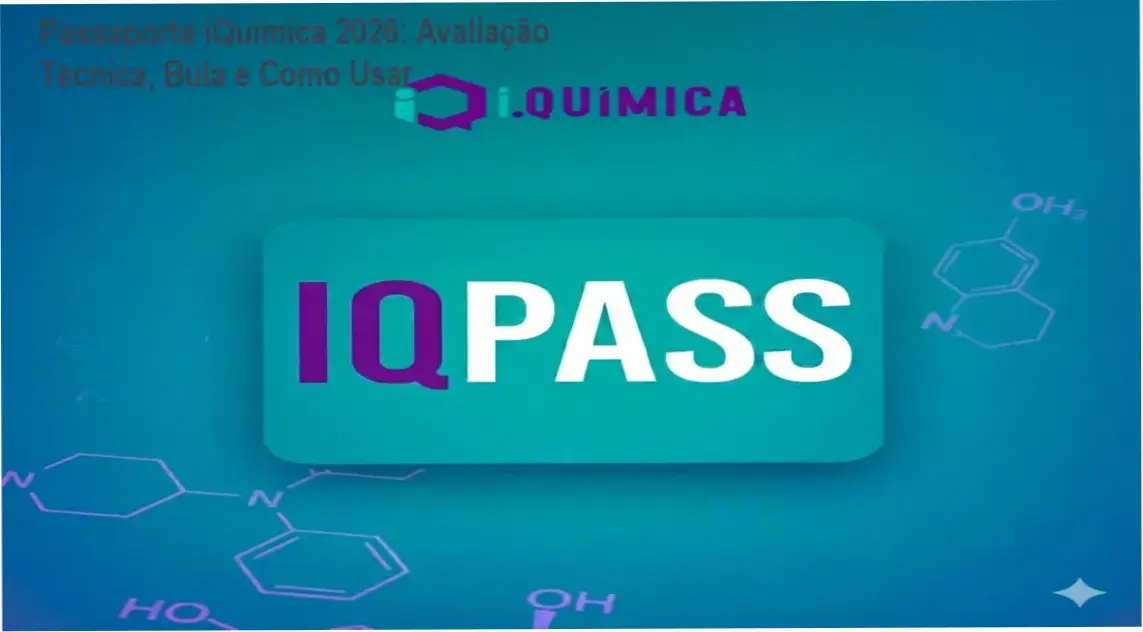 Capa do Passaporte iQuímica 2026 mostrando conteúdo da bula e detalhes do método