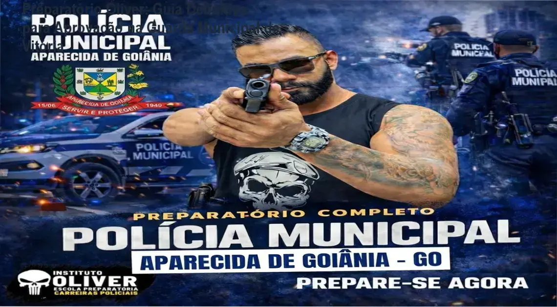 Imagem do curso Preparatório Oliver para Guarda Municipal de Vitória, mostrando material de estudo e treinamento físico