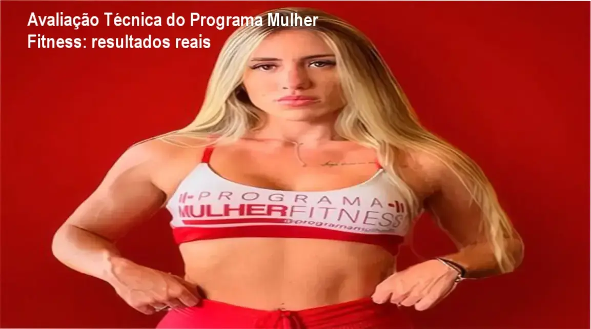 Capa do ebook Avaliação Técnica do Programa Mulher Fitness mostrando treino feminino e plano alimentar