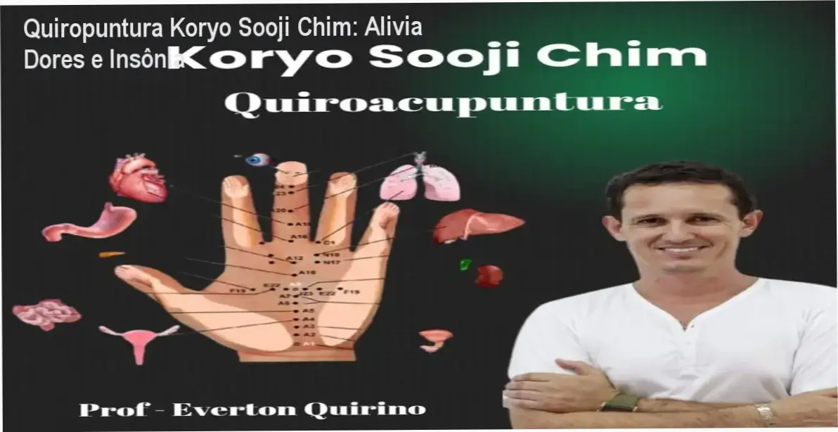 Curso online de Quiropuntura Koryo Sooji Chim ensinando técnicas de pontos na mão para aliviar dores.