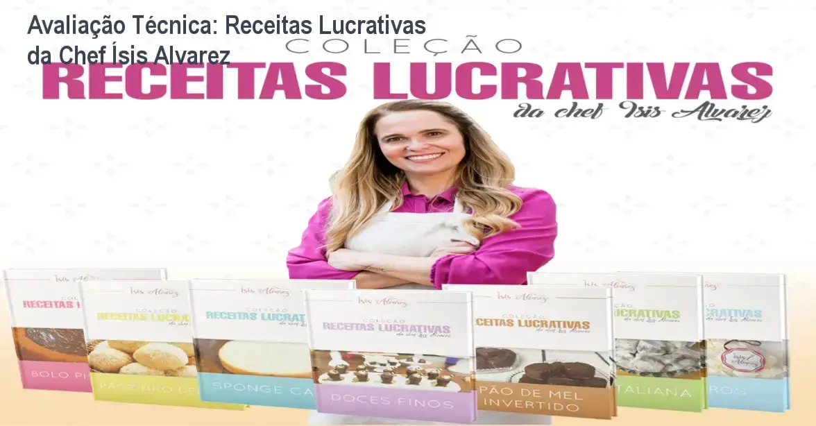 Chef Ísis Alvarez apresentando receitas lucrativas de confeitaria