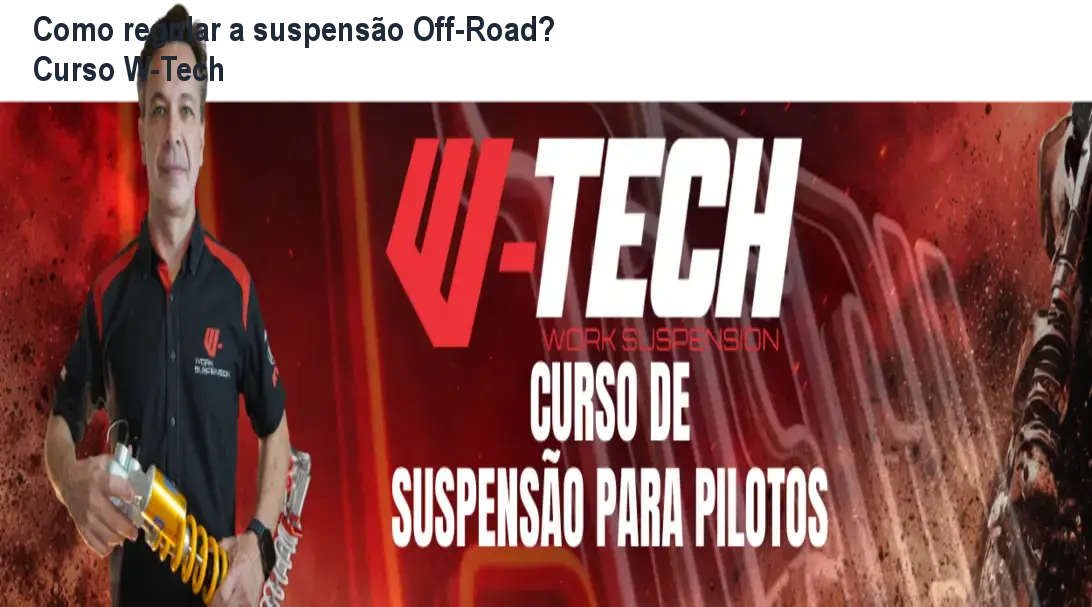 regulagem de suspensao para pilotos curso w tech 2 1