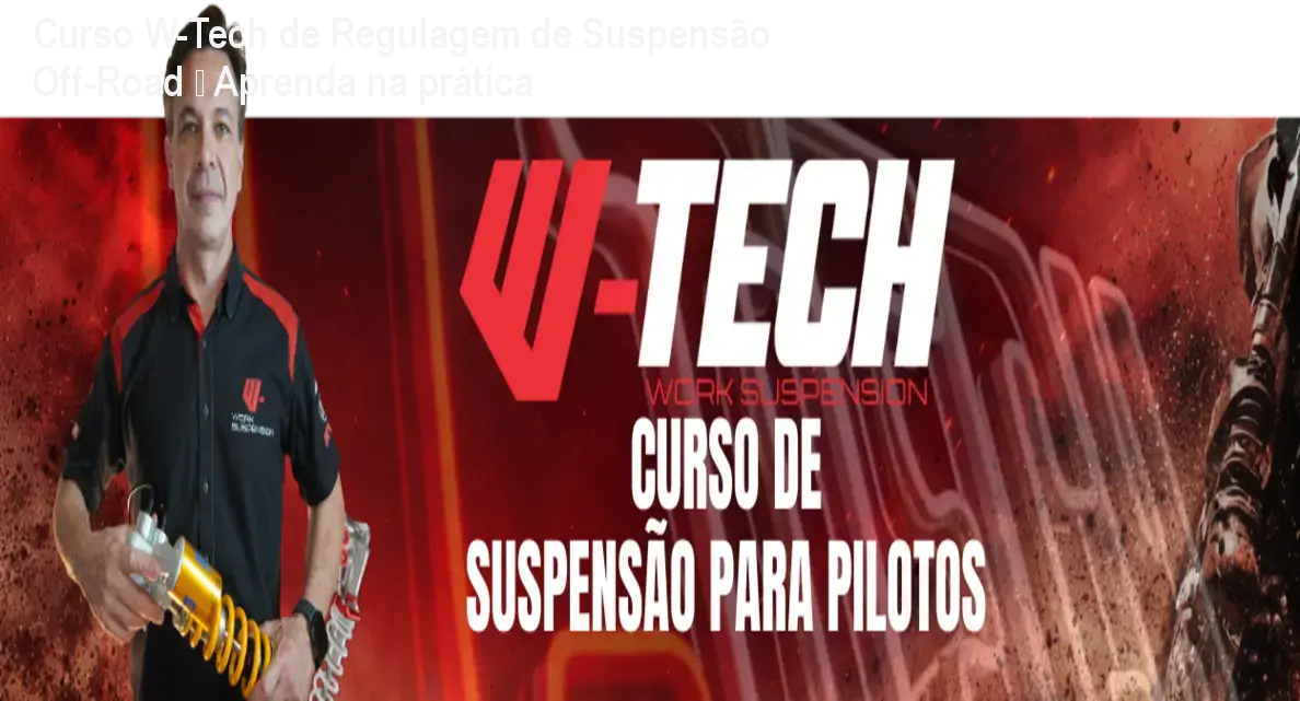 regulagem de suspensao para pilotos curso w tech 3 1