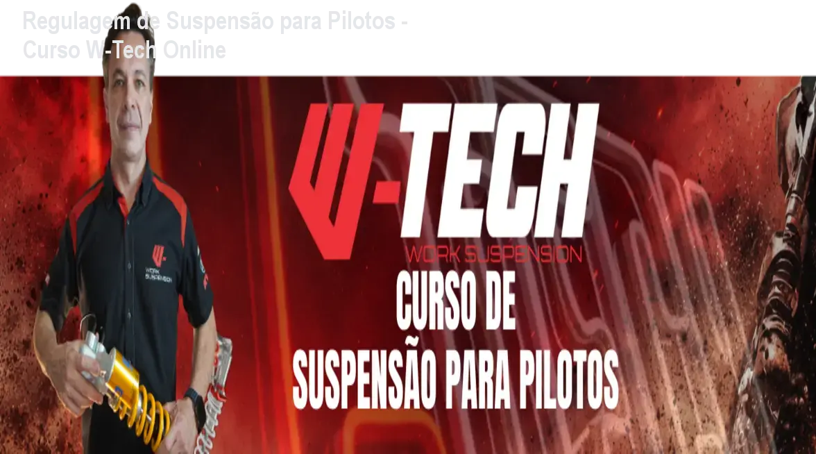 regulagem de suspensao para pilotos curso w tech 4 1