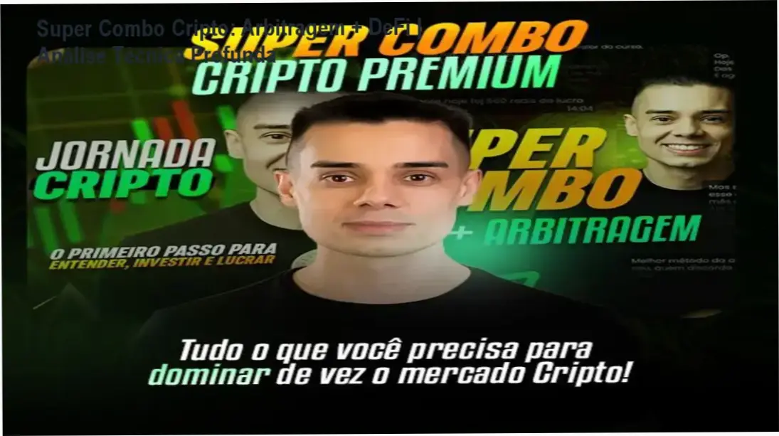 Evandro Azevedo Lima demonstrando estratégias de arbitragem e DeFi dentro do Super Combo Cripto Premium com acesso ao sistema.