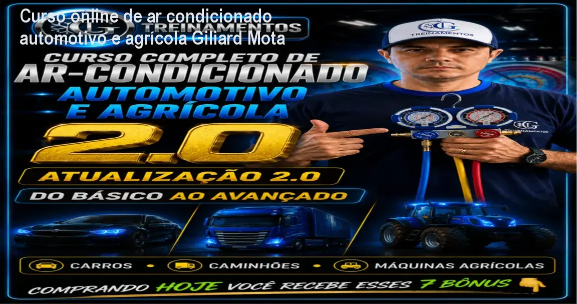 treinamento giliard mota de ar condicionado automotivo e agricola 20 carros caminhoes e maquinas agricolas 1