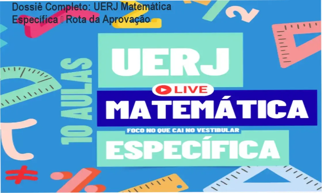 Capa do curso UERJ Matemática Específica – Rota da Aprovação mostrando foco nas questões da prova